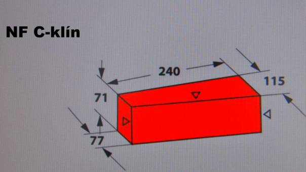 KANALIZAČNÍ CIHLA NF  C-klín
